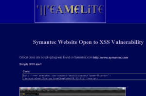 XSS chez Symantec ?